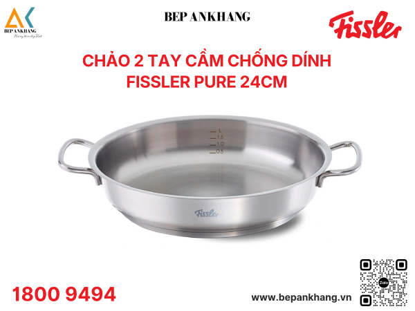 Chảo 2 tay cầm chống dính Fissler Pure - 24cm 